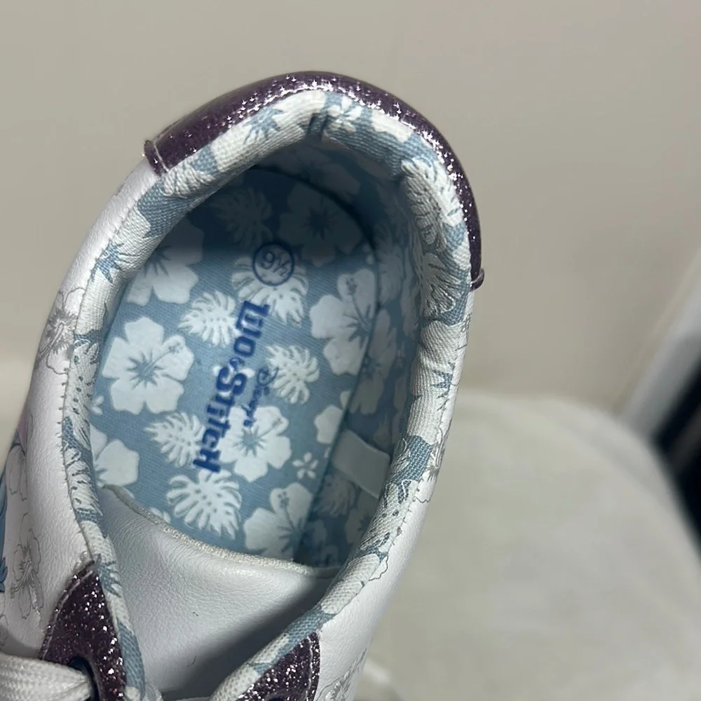 Disney LILO & Stitch White and Purple Chunky Sole Sneakers